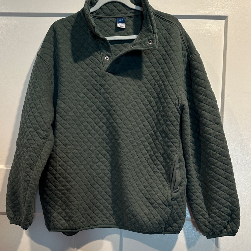 Old Navy Kids Quilted Pullover - Dark Green